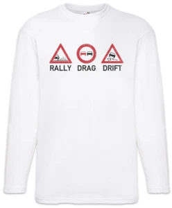 Rally Drag Drift Men Long Sleeve T-Shirt Race Racing car Petrol Head Fun Love - Picture 1 of 1