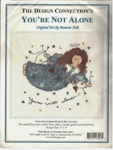 Design Connection~You're Not Alone~Cross Stitch Kit by Annette Fish~Angel~K7-257 - Picture 1 of 1