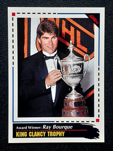 RAY BOURQUE / KING CLANCY TROPHY 1992-93 SCORE 92-93 NO 520         33899