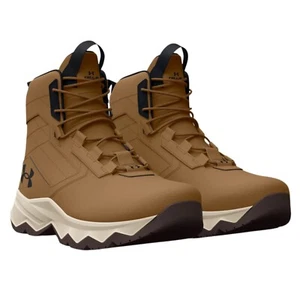 Under Armour Stellar G2 6" Tactical Boots Hiking Brown Outdoor Boys Size 7Y - Picture 1 of 4