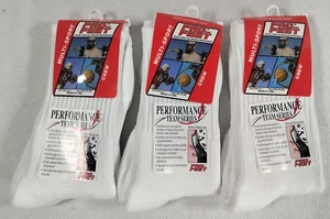 3 Paar Pro Feet weiße Crew-Multisportsocken (Sockengröße 9-11/Schuhgröße 4,5 -8,5) - Bild 1 von 5