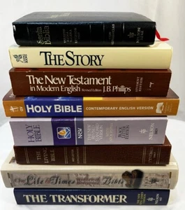 8 Bible Lover's lot mixed translations hc & PB Flex - Leather English Spanish - Picture 1 of 24