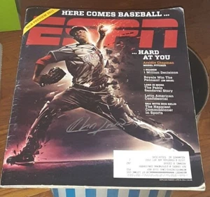AROLDIS CHAPMAN CINCINNATI REDS SIGNED AUTOGRAPHED 2011 ESPN MAGAZINE COA MLB - Bild 1 von 2