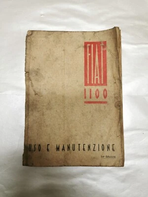 Catalogo Libretto Uso della Vettura e Manutenzione FIAT 1100 C L 508C 508L - Immagine 1 di 4