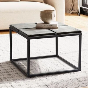 Couchtisch FineBuy Sofatisch Glas 58x58 cm Wohnzimmertisch Tisch Quadratisch - Bild 1 von 6