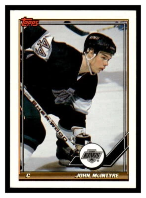 1991 Topps #37 John McIntyre - Los Angeles Kings - Image 1 of 2