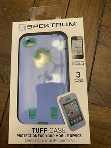 iPhone 4/4S Tuff Case by Spektrum New in Box Blue Green - Picture 1 of 3