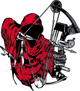 Hunting Deer Bow Grim Reaper Arrow Camo Car Truck Window Vinyl Decal Sticker - Bild 1 von 10