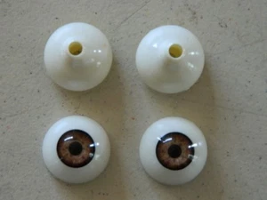 Realistic Acrylic Eyes for Halloween PROPS, MASKS, DOLLS or Bears (LIGHT BROWN) - Picture 1 of 1