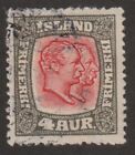 Iceland 1915 #101 Kings Christian IX and Frederik VIII - F/VF Used