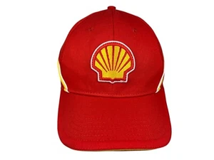 SHELL GAS STATION Red Racing Fan OFFICIAL COMPANY HAT Employee Work Baseball Cap - Picture 1 of 9
