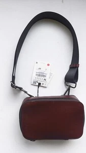 Zara Men's Cross Body Bag Leather - Picture 1 of 4