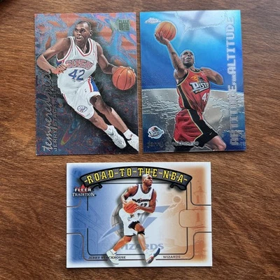 (3) Jerry Stackhouse 批量 Fleer Road To NBA Topps 铬金属钢化 — 第 1/4 张图片