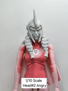 3d Print UNBEATABLE BOY War Woman HEAD#2 1:10 7" SELECT DC MULTIVERSE - Picture 1 of 2