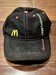 McDonalds Black Red Yellow Mens OS Strapback Famous Crispy Fun Loveable Hat Cap - Picture 1 of 9