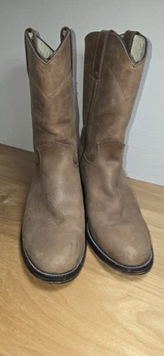 Justin 3410Y Roper Marrón Vaquero Western Botas Redondas Juveniles EE. UU. Talla 2 Foto 1 de 4