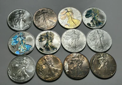 Rollo parcial de dólar bu morgan mixto de 1881 a 1904 / 16 monedas Foto 1 de 2