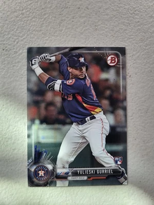 Tarjeta de novato de béisbol Yulieski Gurriel 2017 Bowman #29 Houston Astros RC CASI NUEVO Foto 1 de 2