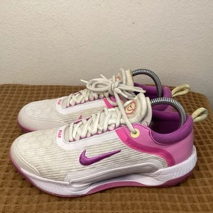 Nike Court Air Zoom NXT Womens Sz 7 Tennis Shoes DV3282-100 White Pink Picklebal - Picture 1 of 12
