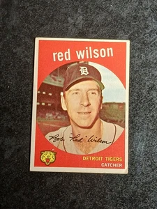 Carta Baseball Vintage 1959 Topps #24 Red Wilson Detroit Tigers VG-EX - Foto 1 di 12