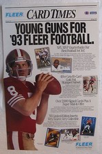 1993 Fleer Football Sell Sheet Poster (no cards) Steve Young John Elway Bettis +