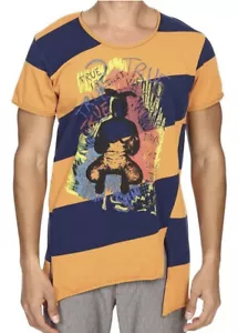 Vivienne Westwood Anglomania Herren T-Shirt Oberteil Orange Blau Gestreift Bu... - Bild 1 von 24