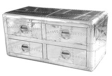 Aviador 4 Gaveta Mdf Armário Tv De Alumínio Gavetas Armário