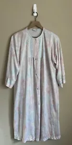 Vintage Vanity Fair Pastel Peignoir Nylon Gown Robe Set Size Large 12 14 - Picture 1 of 8