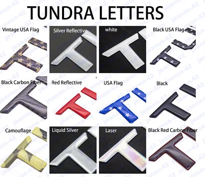  Domed 3D Raised Tailgate Insert Letters Decal for 2014-2020 Toyota Tundra Foto 1 de 4