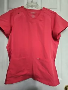 SPIRIT SCRUBS Scrub Top Size XL-Watermelon V-Neck-Chest 26"/L 28" - Picture 1 of 5