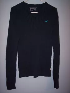 Lässiger Hollister blau Surf gerippter schwerer Herrenpullover Größe Large guter Zustand - Bild 1 von 2
