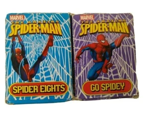 2 juegos de cartas para niños Spider-Man Go Spidey y Spider Eights 2007 caja desgaste - Imagen 1 de 8