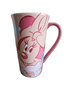 Minnie Mouse Pink Tall Disney Store Coffee Tea Cup Mug 16 Oz EUC Butterflies  - Picture 1 of 8