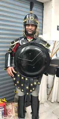 Roman Armor Muscle Jacket with Roman Helmet Arm Guard Shoulder & Shield Suit - Image 1 of 4