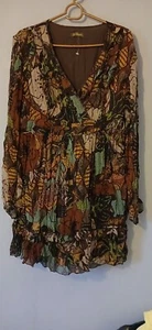 Joe Browns Autumn Colours Boho Hippy long Tunic Top 14 Long Sleeves - Picture 1 of 10