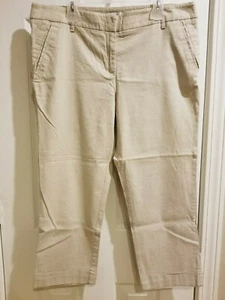New York & Company Damen Khaki Stretch Caprihose Cropped Hose Größe 8 - Bild 1 von 9