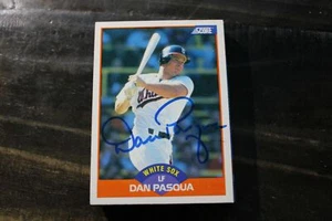 DAN PASQUA CHICAGO WHITE SOX AUTOGRAPHED CARD - Picture 1 of 1