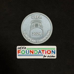 OFFICIAL UEFA EURO 2024 CHAMPIONS + FOUNDATION PATCHES (SPAIN) - Picture 1 of 6