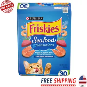 Balanced Nutrition & High Protein Dry Cat Food Bag Seafood Sensations 30 Lb New - Picture 1 of 12