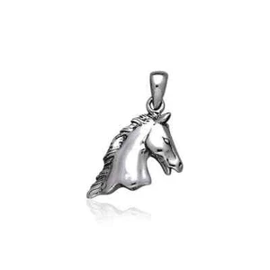 Wild Horse 925 Sterling Silver Pendant Fine Animal Spirit Totem Jewelry - Picture 1 of 2