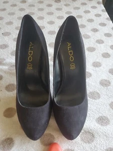 Aldo - Heels Shoes - Size 7.5 Women's - Color Black - Picture 1 of 8