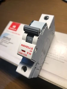 NEW HAVELLS HSM120B MCB HAVELLS 20 AMP MCB 20A B20 TYPE B SP 6kA HOME SAFE-PRO