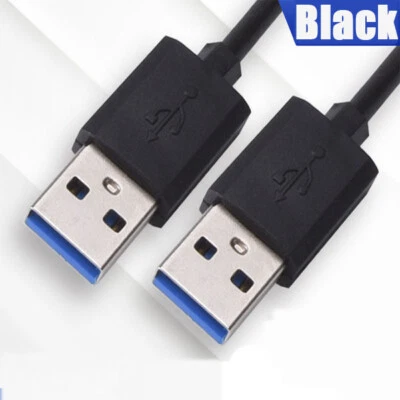 USB 3.0 A Male to A Male Cable Data Transfer Super Speed Power Charger Metal LOT - Image 1 of 4