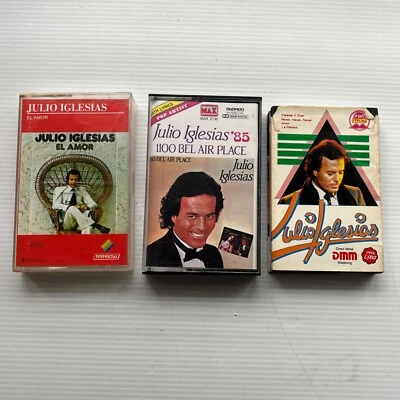 3 x Julio Iglesias Cassette Tapes El Amor 1100 Bel Air Place Julio Iglesias - Image 1 of 4