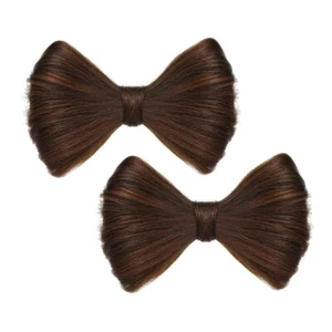 2Pcs Bowknot Wig Clips with Fake Hair Buns for Party Hair Styling - Decorativ... - Picture 1 of 6