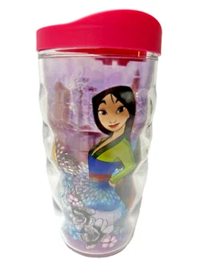 Tervis Tumbler Cup Pink Disney Princesses Cinderella Ariel Rapunzel Mulan Moana - Foto 1 di 8