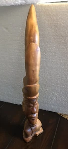 Ghana Escultura de Fertilidad Arte Africano Talla en Madera 15 Pulgadas de Alto Decoración Tribal - Imagen 1 de 13