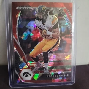 2021 Panini Prizm Entwurf Picks - Red Ice Prizm #50 George Kittle - Bild 1 von 2