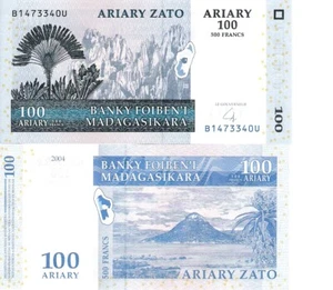 EXCELENTE BILLETE DE MADAGASCAR DE 100 ARIARY (2004) SC  - Imagen 1 de 1