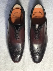Santoni ‘Gabe’ Fatte A Mano Burgundy Wingtip Size 9D $1045 - Picture 1 of 4